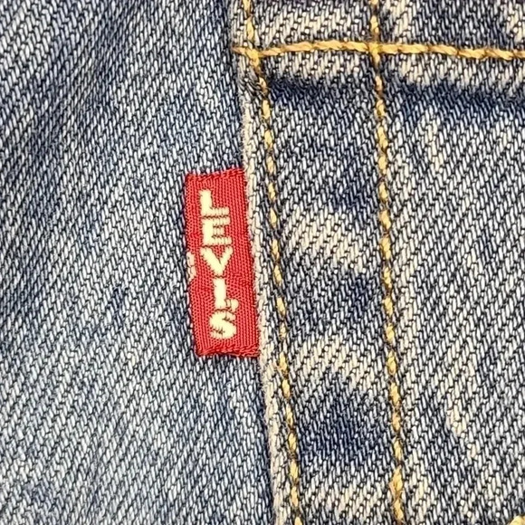 Levi's 501 S Skinny Straight Leg Jeans Blue Denim Button Fly Front 27 - Picture 13 of 16